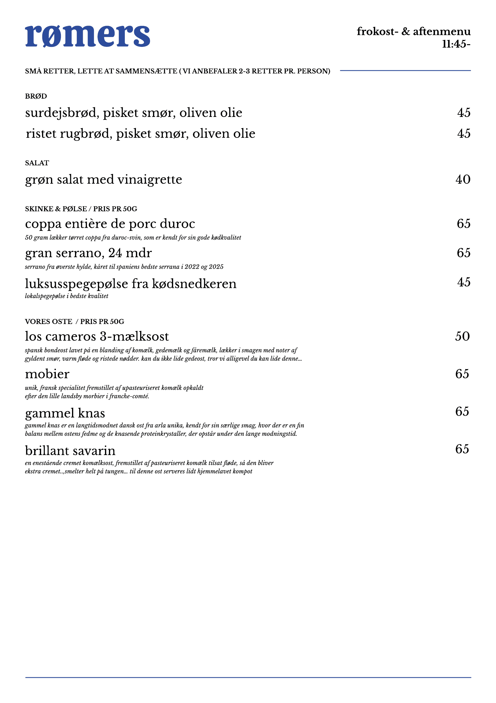 Frokost/Aften — side 1